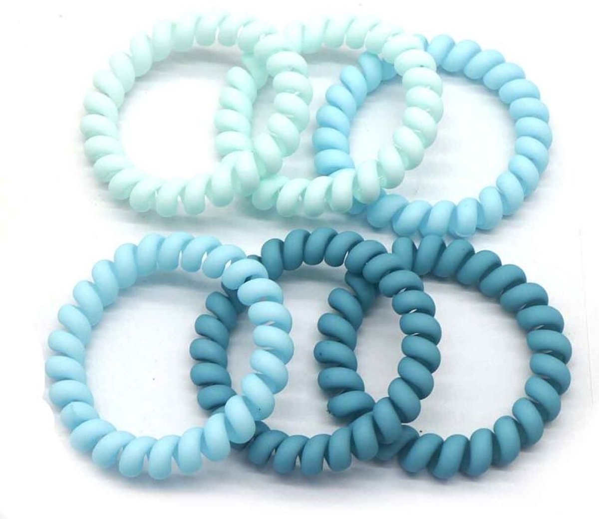 She life style - Set van 6 haarwokkels - Blauw