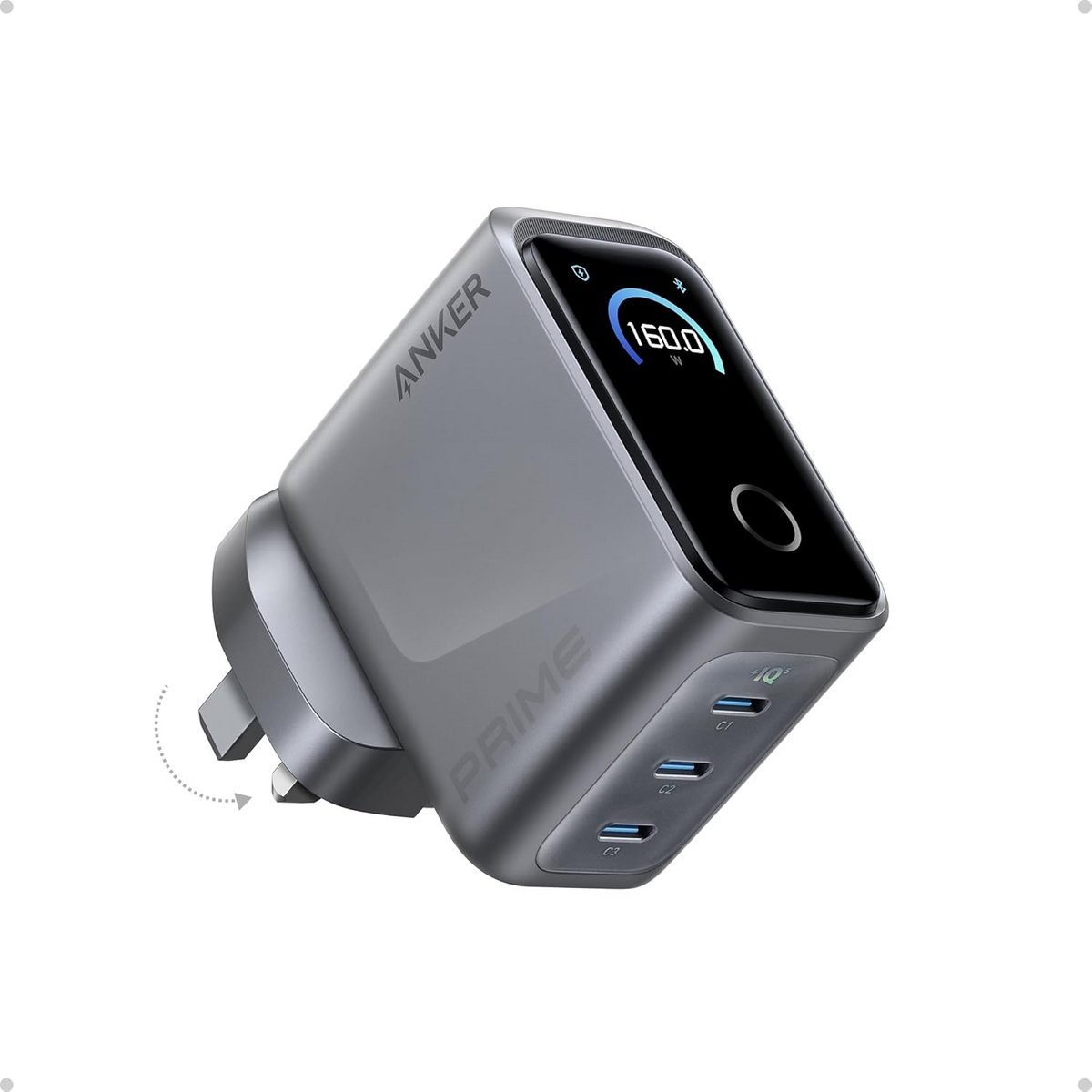 Krachtige 160W USB-C Oplader met 3 Poorten voor Snelladen