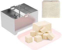 Tofupers - Tofu Pers - 304 Rvs - Aanpasbare Druk - 1 Stuk - Zilverkleurig