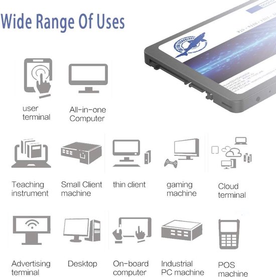 Interne SSD Schijf - Opslagmedium - Snelle Data Toegang - Compact 7mm Formaat - 2.5 Inch van Merkloos — afbeelding 3
