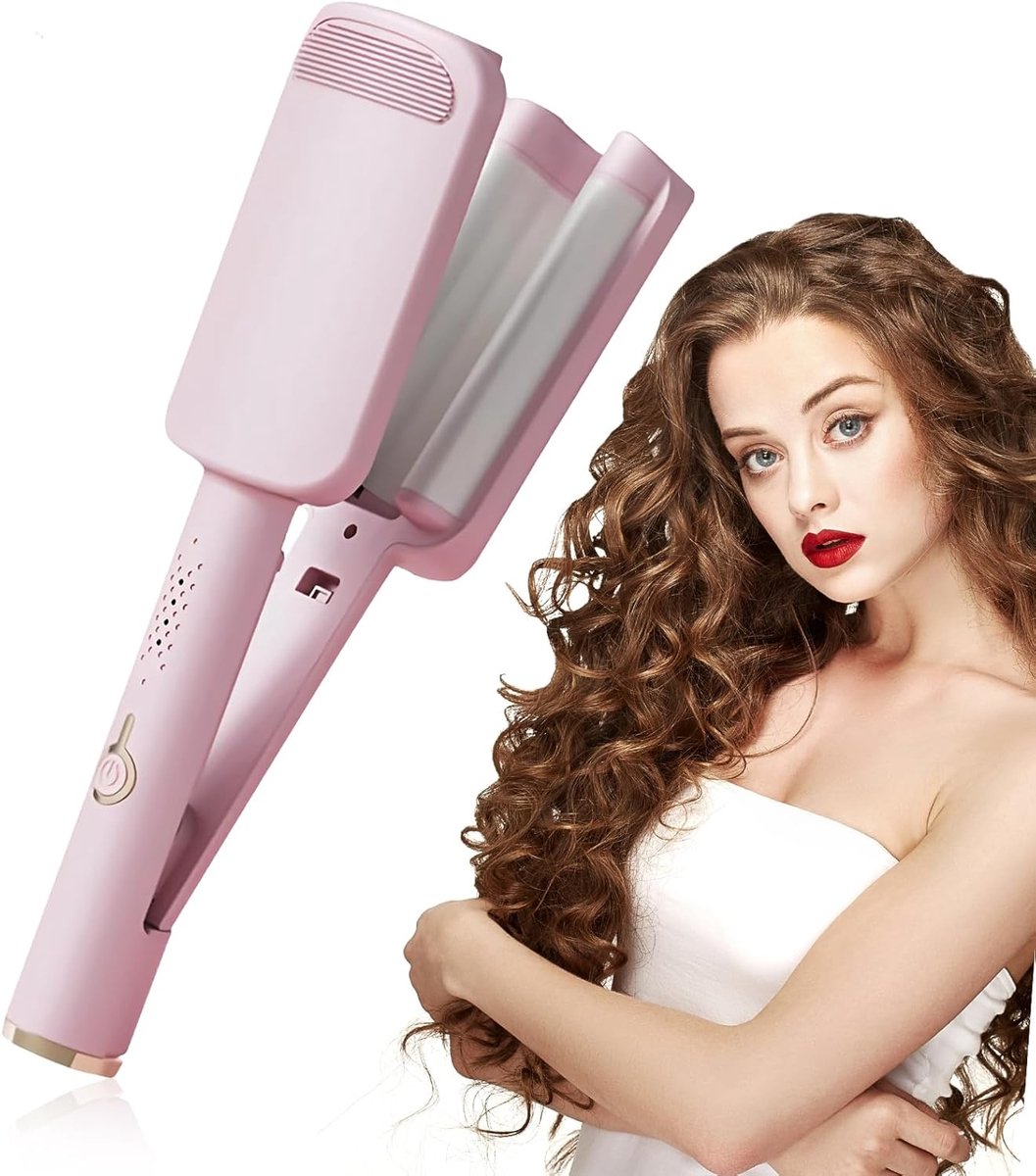 Bernaroq U-Vormige Krultang met 4 Temperatuurinstellingen Roze - Bernaroq - €26,39