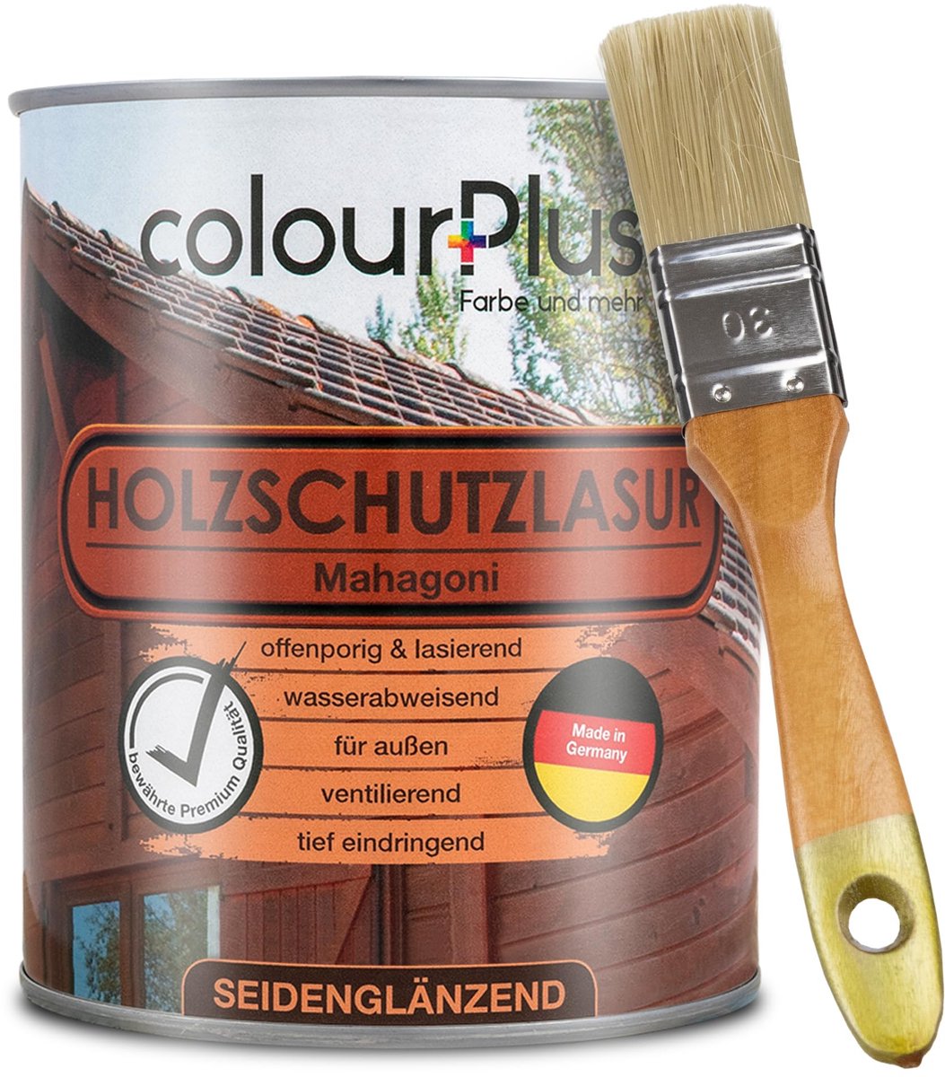 ColourPlus Houtbeits - Weerbestendige Houtolie - Met UV bescherming - Mahonie - 750 ml