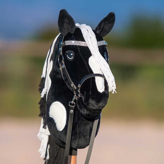 Hobby Horse Land - Hobby Horse "Black Diamond" - Inclusief halster & diamanten frontriem - Stokpaard - A3 van Hobby. — afbeelding 5