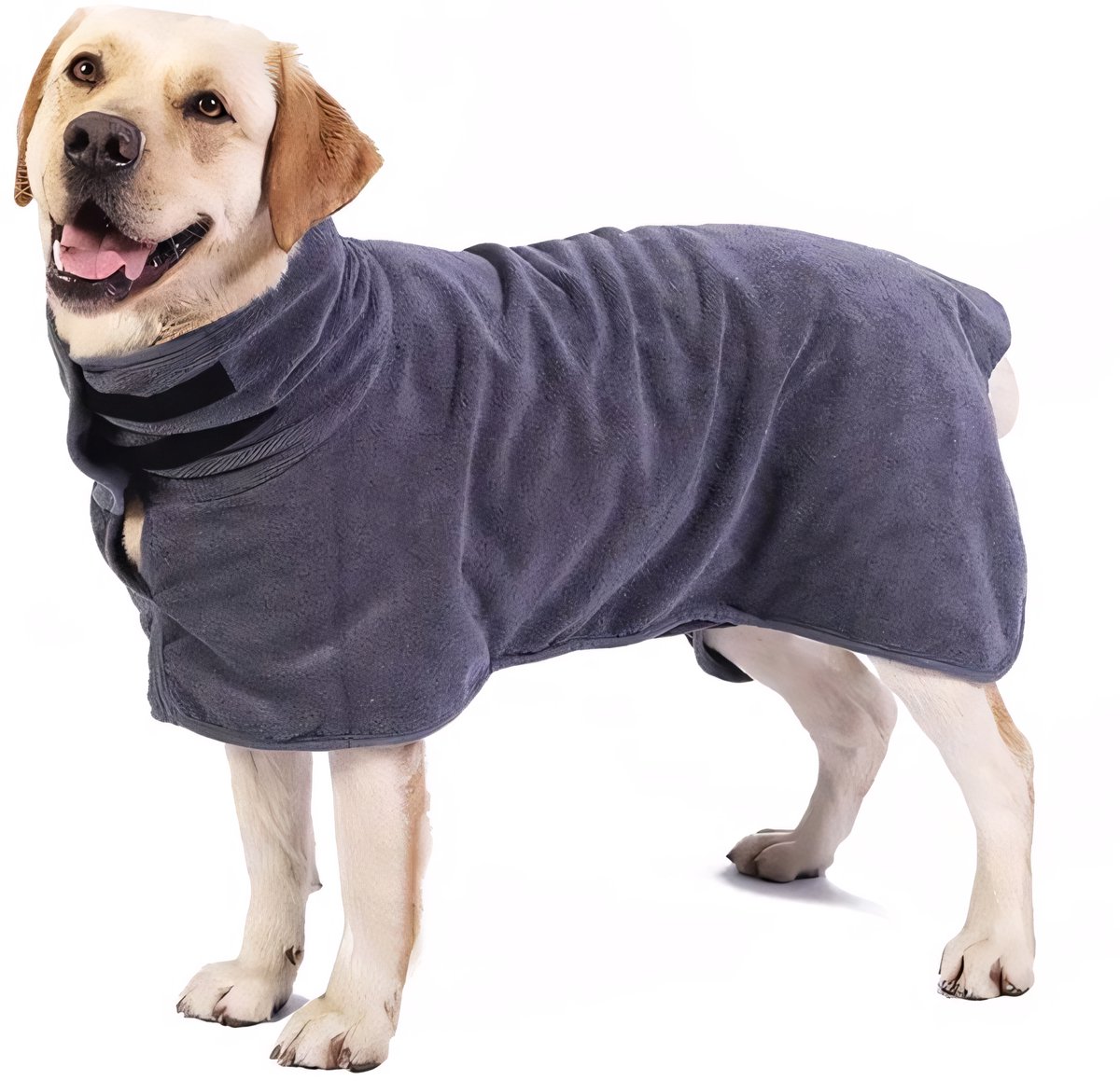 Ohpets® Hondenbadjas - Honden Badjas - L (Ruglengte 60-65 cm) - Grijs