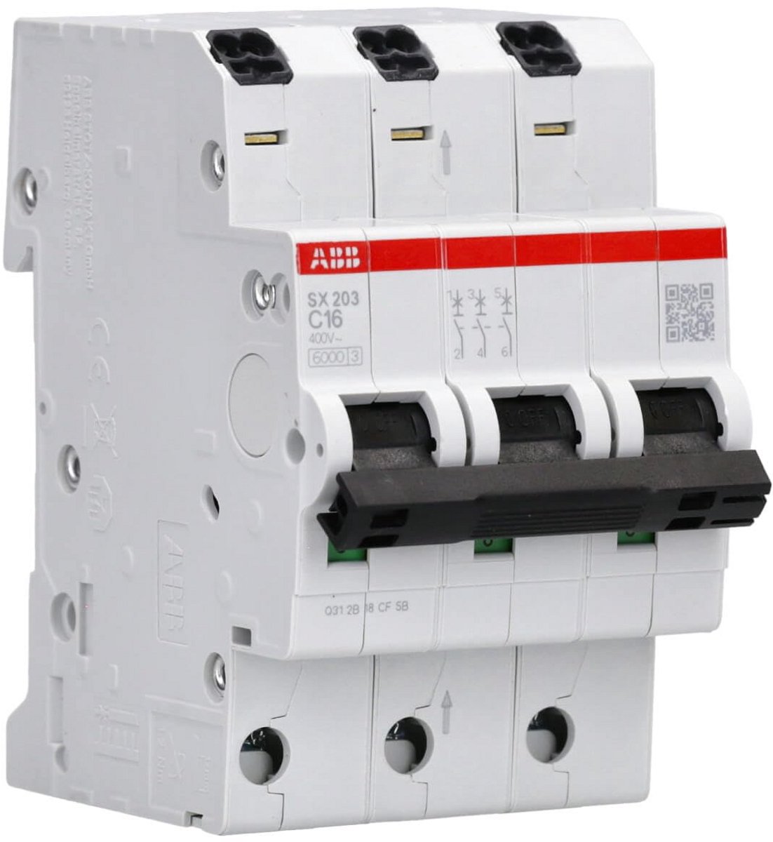 Zekering Automaat 3-polig C16 16A 6kA - Betrouwbare Installatiebeveiliging