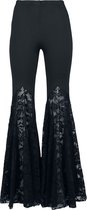 Gothicana Zwarte stof broek met elastiek - Dames - M