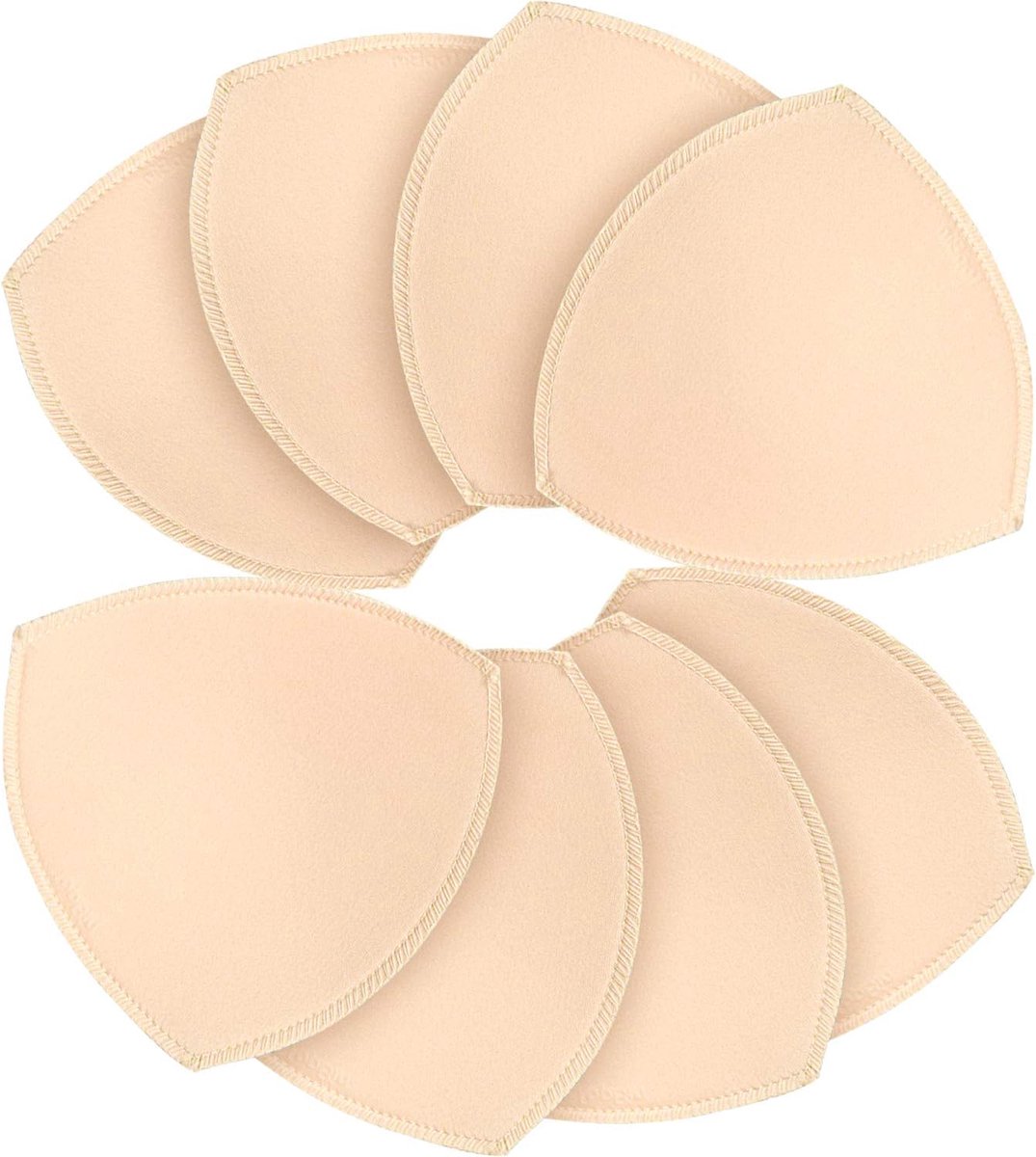 Uitneembare BH-pads - Comfortabele Cups - Sport & Zwemkleding - Ondersteunende Vormgeving - Dikte 1.3cm - Beige Zwart