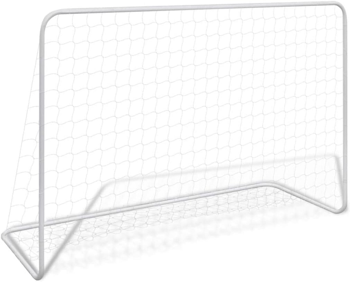 Voetbal Kooi - Sport Doel - Trainen en Spelen - Robuust Stalen Frame - 182 x 122 cm - Wit