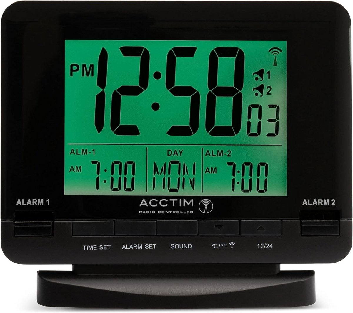 Digitale Wekker met Dubbel Alarm, Kalender en Binnentemperatuur - Stijlvol Ontwerp
