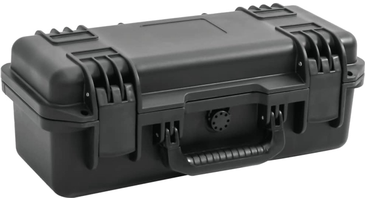vidaXL - Flightcase - draagbaar - 46,5x21,5x17,5 - cm - PP - zwart