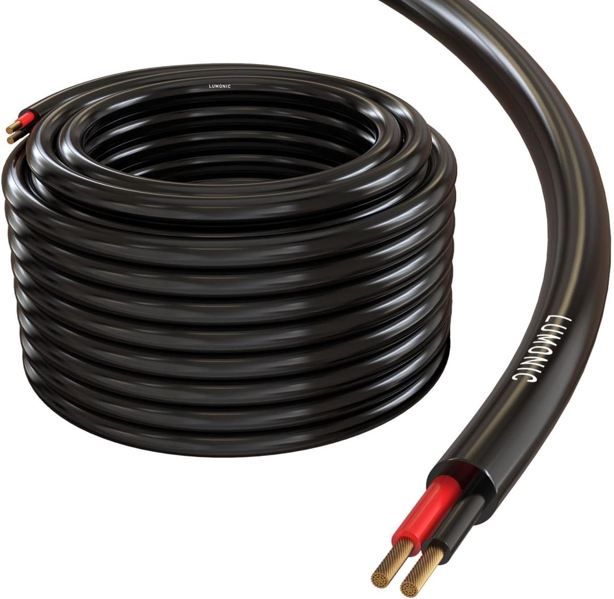 2x1.5mm² Luidsprekerkabel 10 Meter Zwart CCA Home Audio/Hifi Installatie Kabel