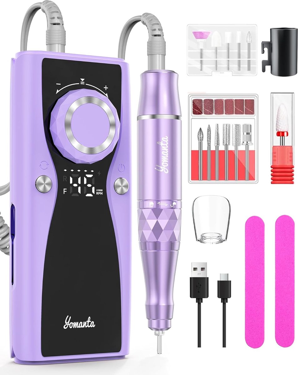Professionele Oplaadbare Elektrische Nagelfrees Set - 45000 RPM voor Gel Nagels