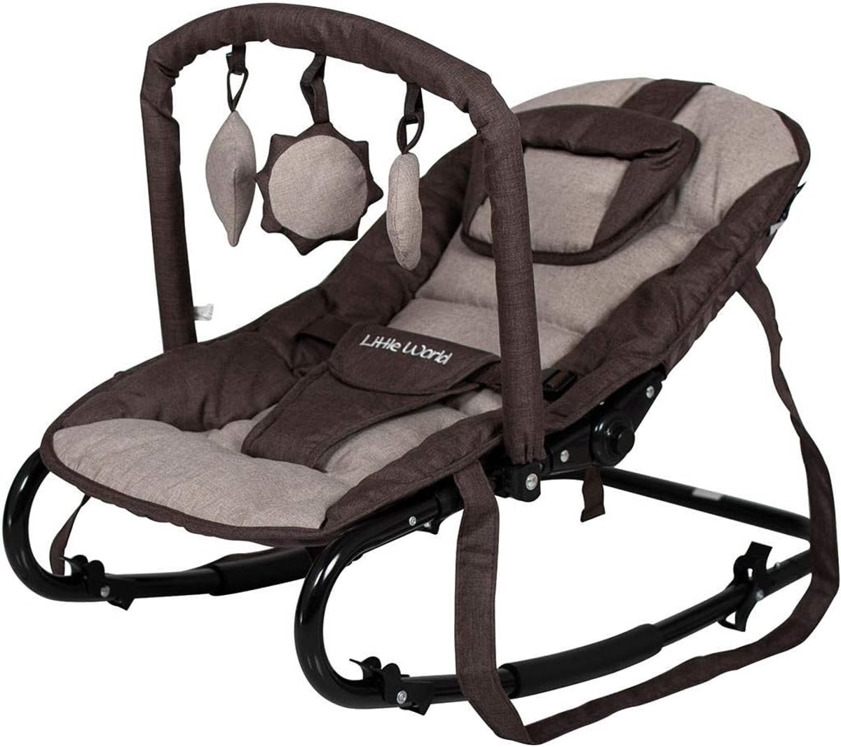 Wipstoel Baby - Baby Relax Stoel - Baby Ontspanning - Draagbaar Ontwerp - 70x45x55cm - Beige Bruin