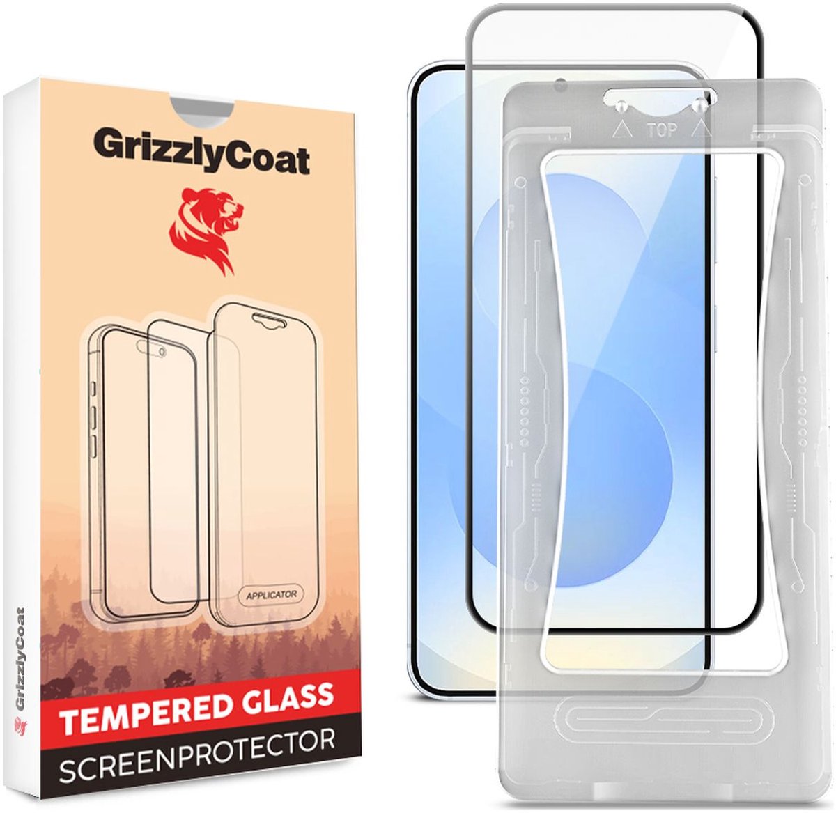 GrizzlyCoat Screenprotector geschikt voor Samsung Galaxy S26 Glazen | GrizzlyCoat Easy Align Screenprotector - Case Friendly + Installatie Frame
