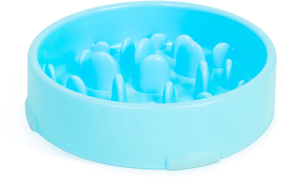 Slow Feeder Hond – Anti Schrokbak Honden – Voerbak tegen Schrokken – 20 cm – Blauw [60009BL]