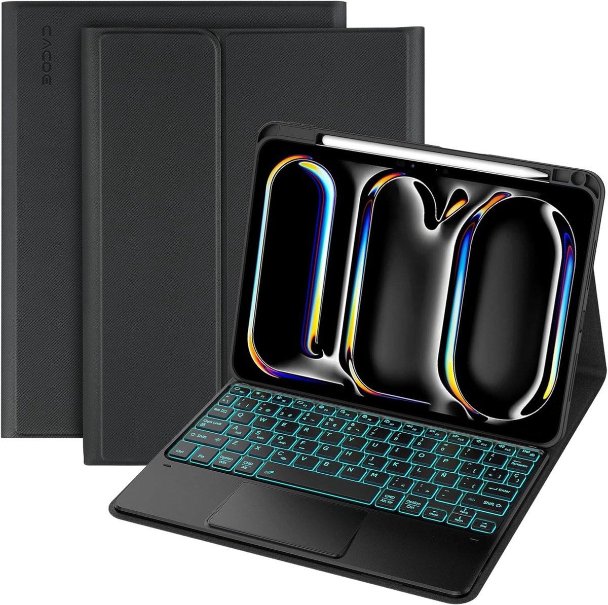 Beschermhoes met Spaans Toetsenbord en Touchpad voor iPad Pro 11 inch (2024)