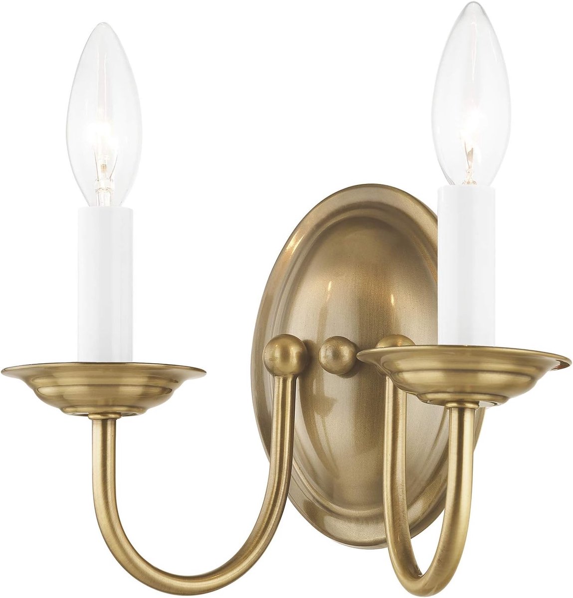 2-Lichts Wandlamp Brushed Nikkel voor Woonkamer en Slaapkamer