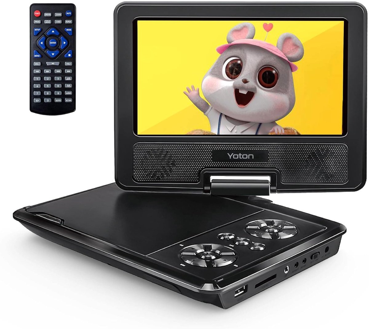 Draagbare DVD speler - Portable DVD speler - Met USB en Accu - Voor in Auto - Videoscherm