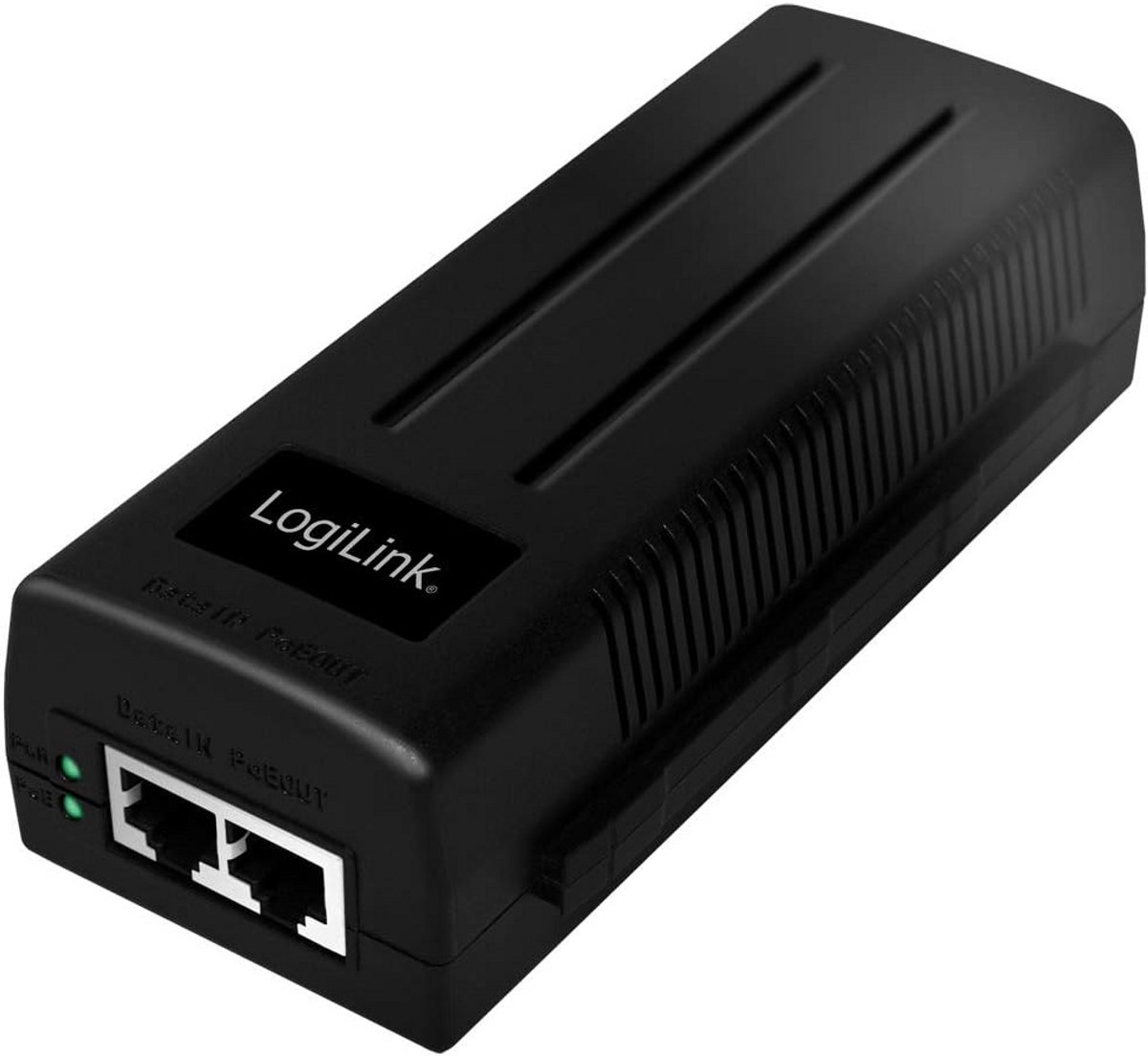 PoE Injector - Netwerk Voeding - Stroom Loze Locaties - 30 Watt Vermogen - 15.5 x 5.8 cm - zwart