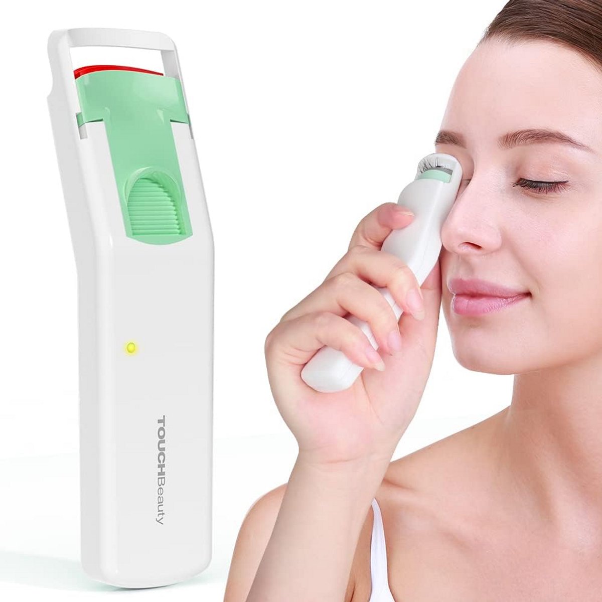 Verwarmde Elektrische Wimperkruller met Slimme Verwarming voor Natuurlijke Krul