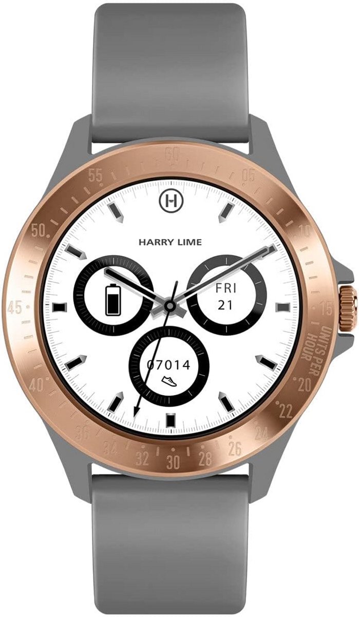 Smart Horloge - Fitness Tracker - Gezondheid Monitoren - Foto Wijzerplaat - 25.3 x 4.1 cm - Rosé Goud