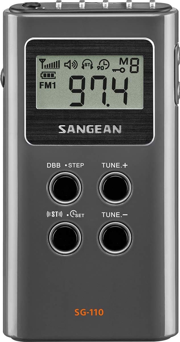 Draagbare FM/AM Pocket Radio - Compacte Digitale Afstemming met 15 Zenderinstellingen - Automatische Uitschakeling - Past in Zak