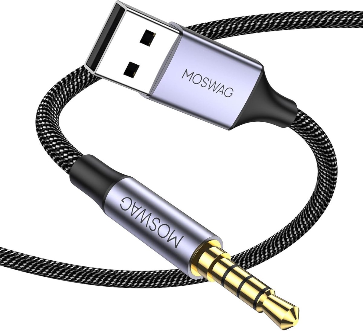 USB naar 3.5mm Jack Adapter met Microfoonondersteuning - Externe Geluidskaart voor PC en Laptop