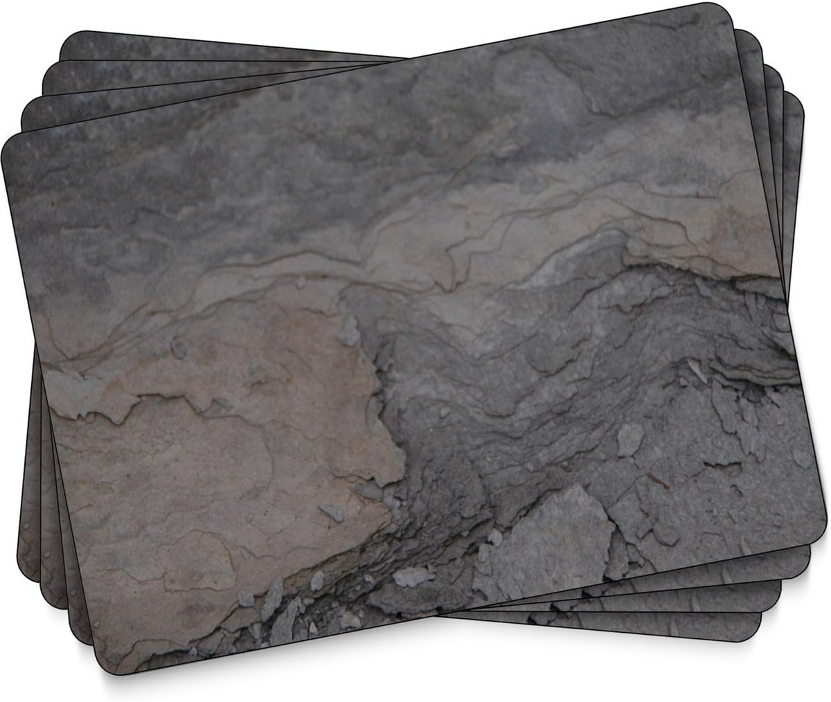 Kurk Pimpernel Placemats Zwart Slateblauw 40 cm x 30 cm 4 stuks