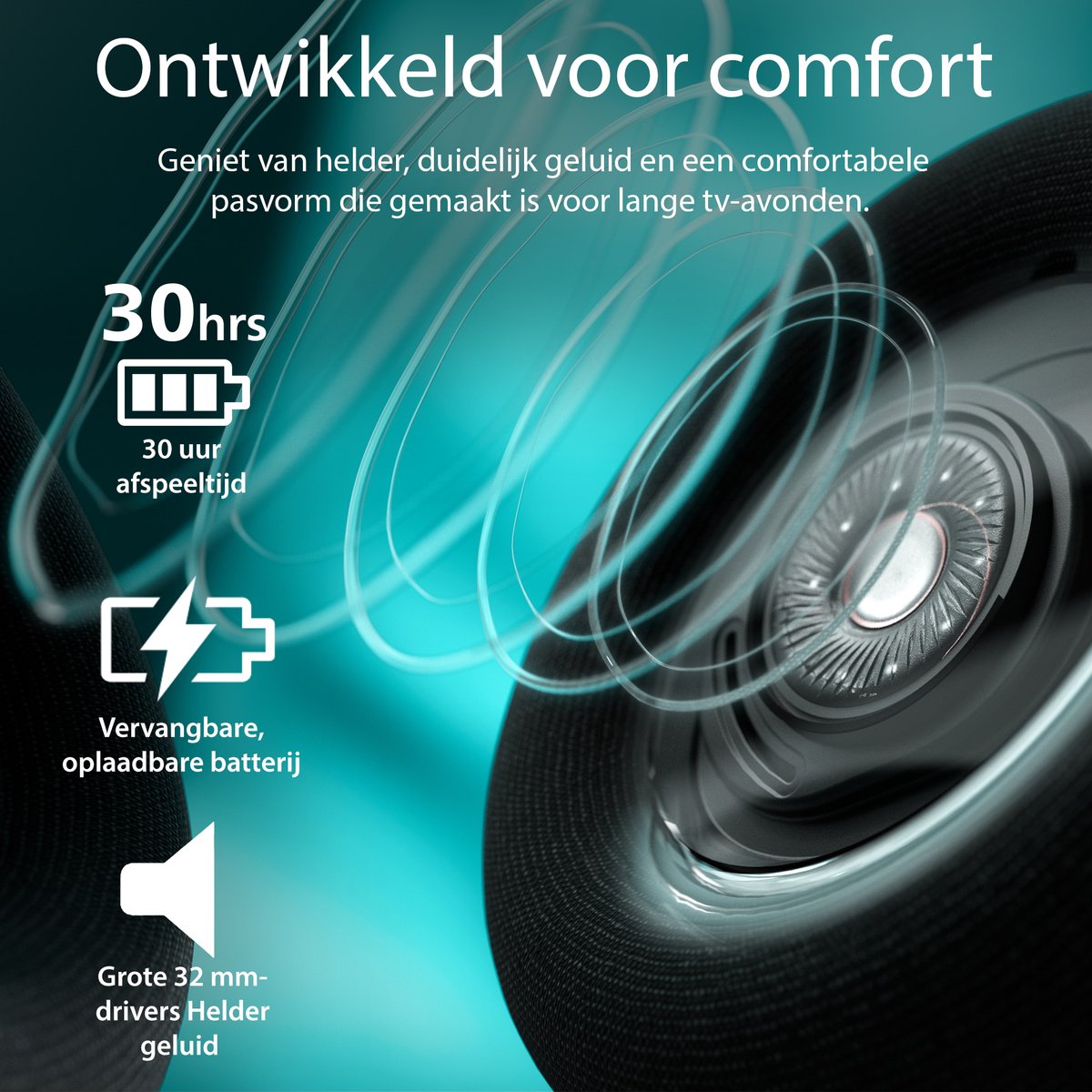Philips SHC5200 Draadloze Koptelefoon - afbeelding 3