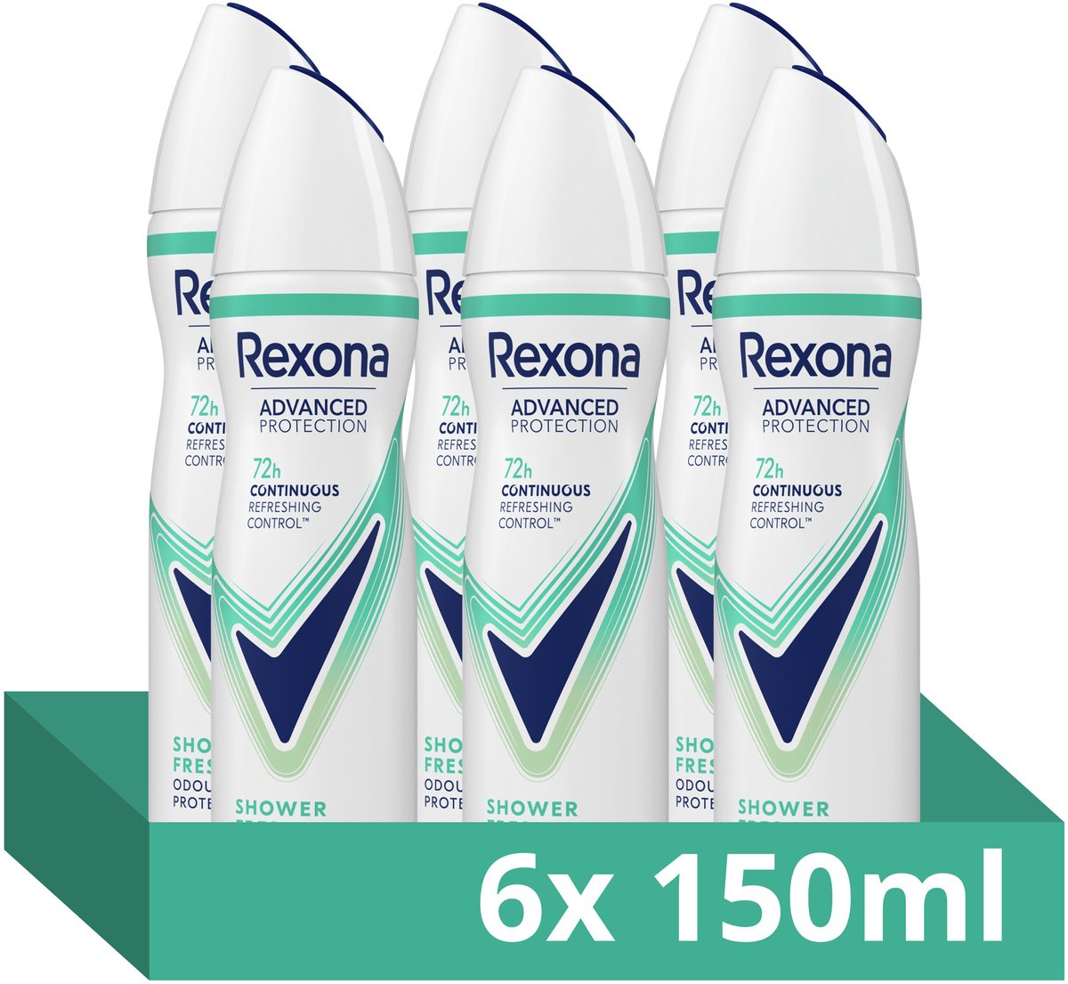 Bol.com Rexona Women Advanced Protection Anti-Transpirant Spray - Shower Fresh - met Continuous Refreshing Control Technologie -... aanbieding