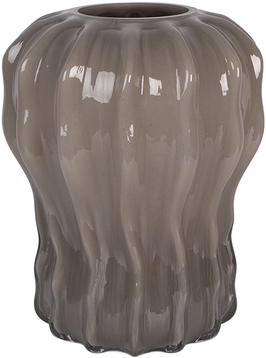 Clayre & Eef Vaas Ø 19x25 cm Grijs Glas