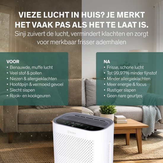 Silvergear® Luchtreiniger Pro met APP & H13 HEPA Filter | Luchtreiniger tegen 99,97% Allergenen | UV-C-Lamp & Ionisator | Slimme Luchtreiniger met 4 Snelheden, Timer & Afstandsbediening