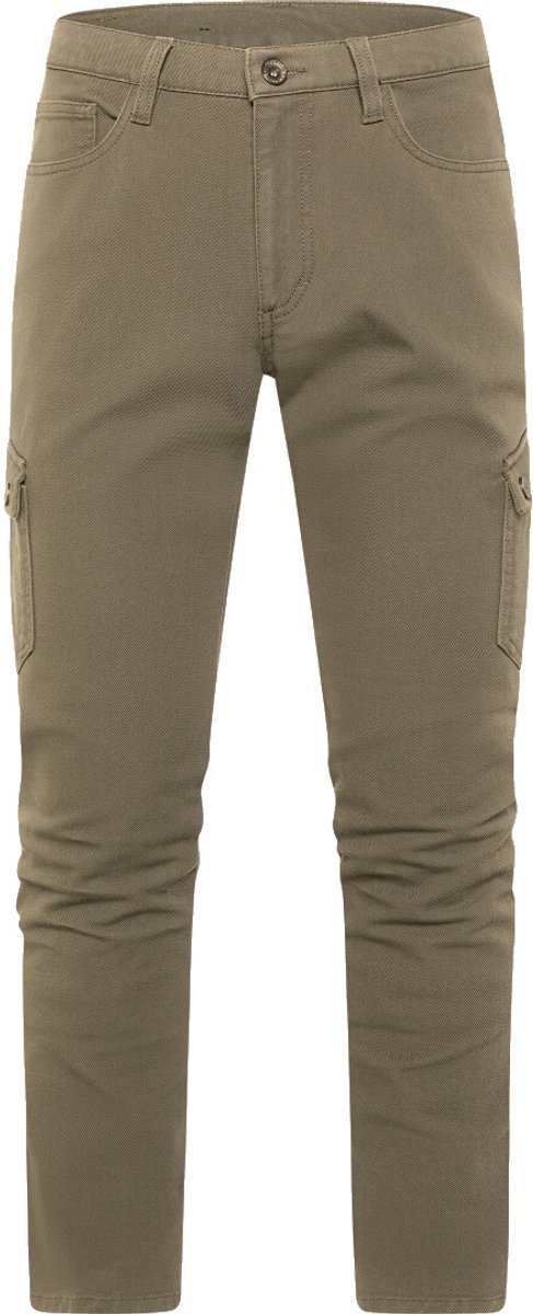 ROKKER Cargo Slim Licht Olijf Motorjeans