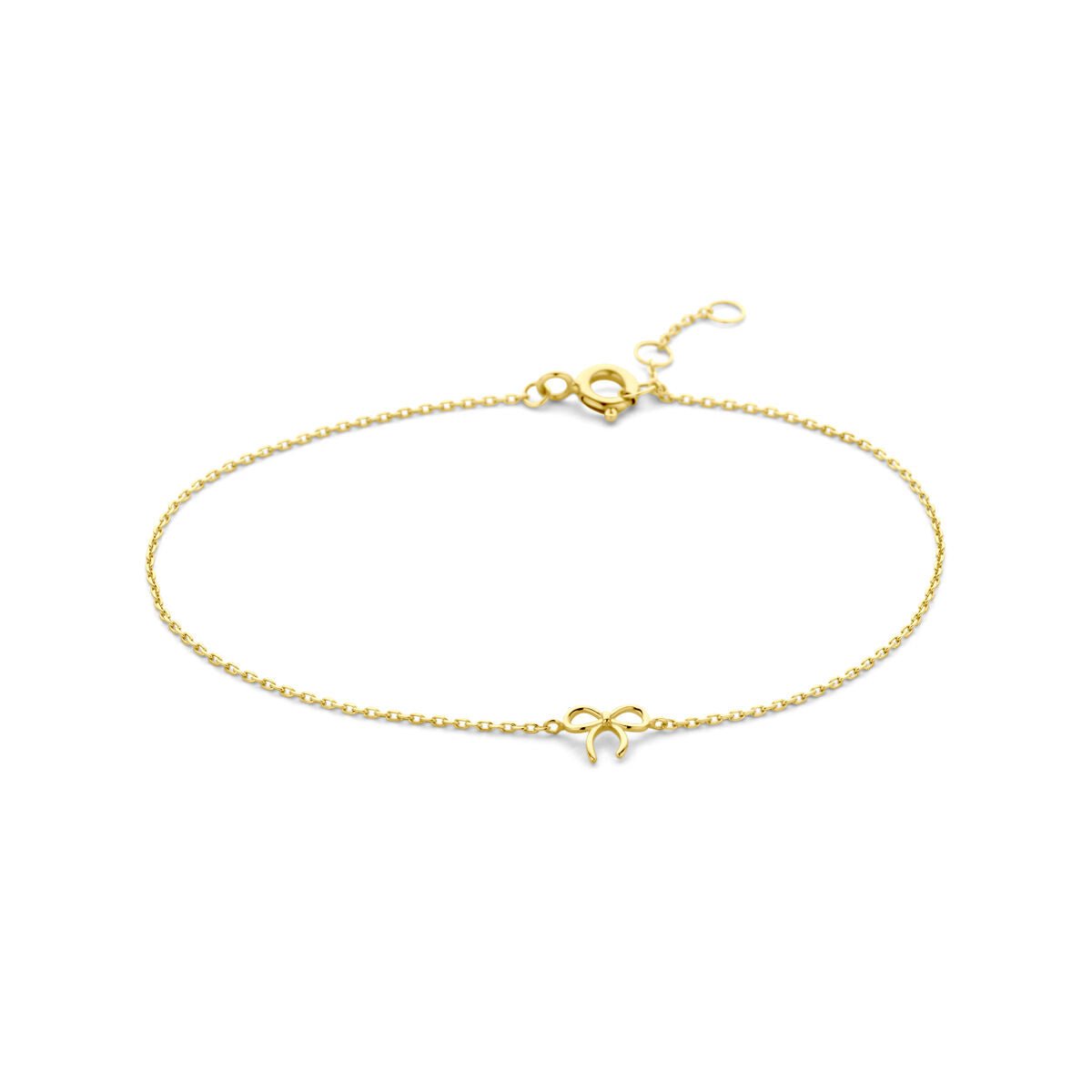 14K geelgouden armband strik 16,5 - 17,5 - 18,5 cm - 4034135