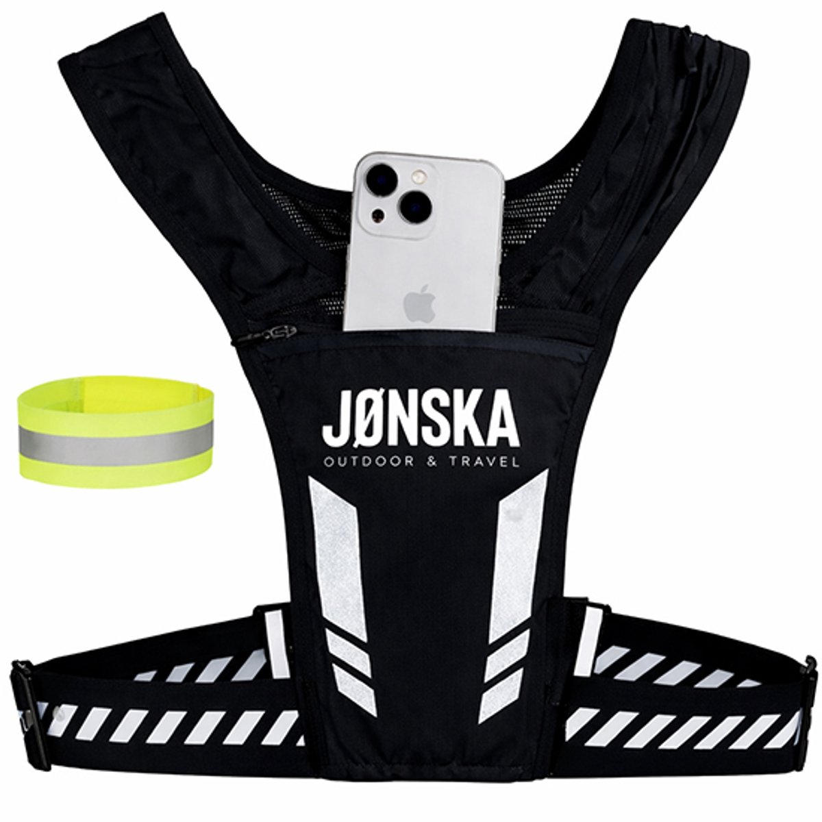 Jonska Waterdicht Reflecterend Hardloopvest met Telefoonhouder
