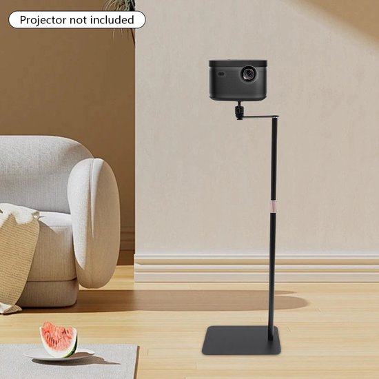 PUTORSEN Beamerstandaard, projectorstandaard met 360° draaibaar, draagkracht tot 5 kg, compatibel met beamers, camera's en webcams, voor thuis, kantoor en outdoor, wit