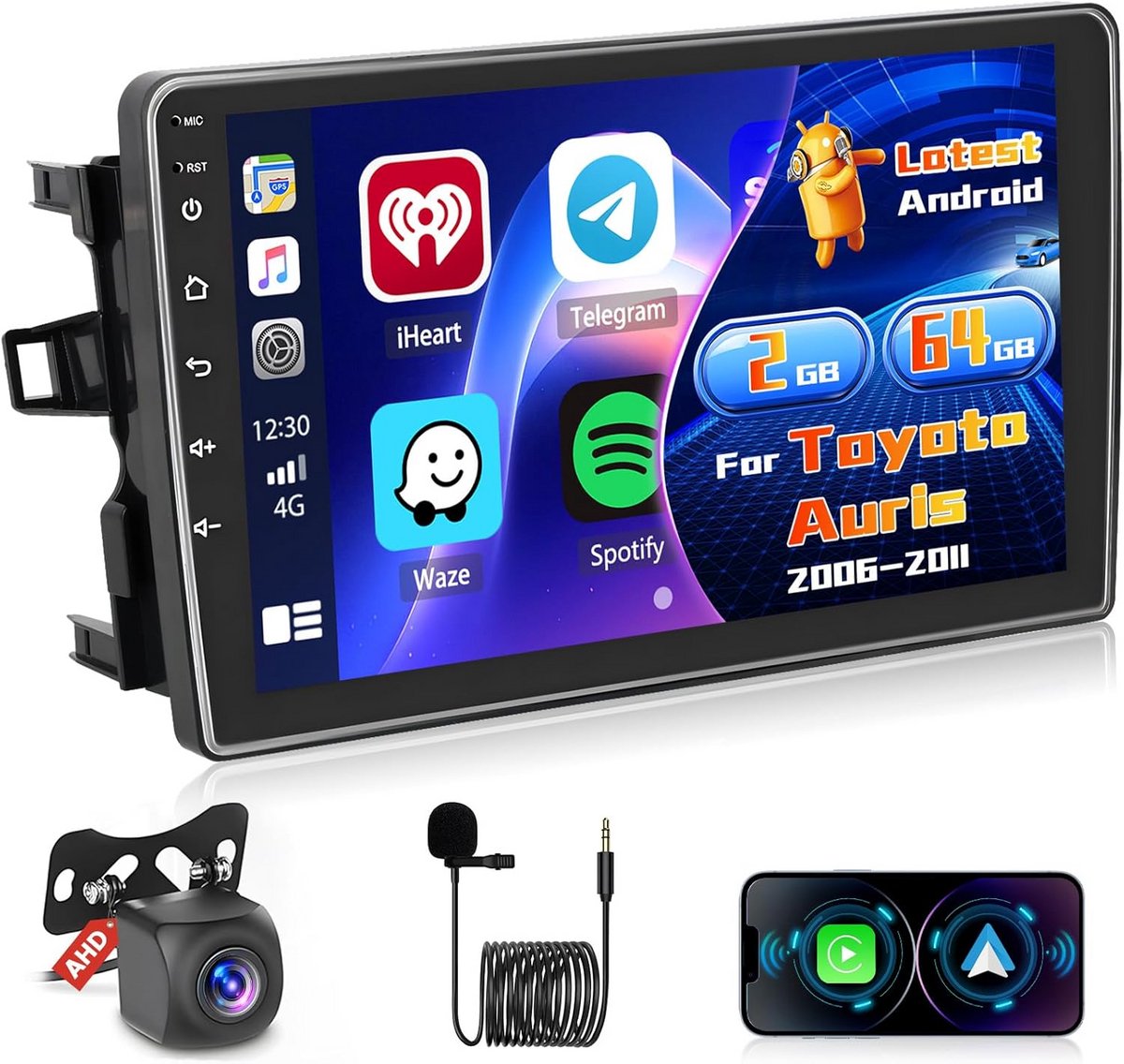 Android Radio voor Toyota Auris 2006-2011 met Wireless CarPlay en Android Auto
