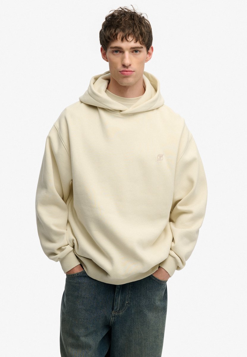 Superdry Blank Oversized Hoodie Heren Hoodies Grijs