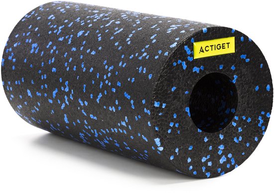 Actiget® Foamroller | Foam Roller | Medium Hardheid | 29,5 cm | Zwart/Blauw