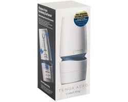 Tenga - Aero Cobalt Ring - Masturbator - Inclusief Droog Standaard - Wit