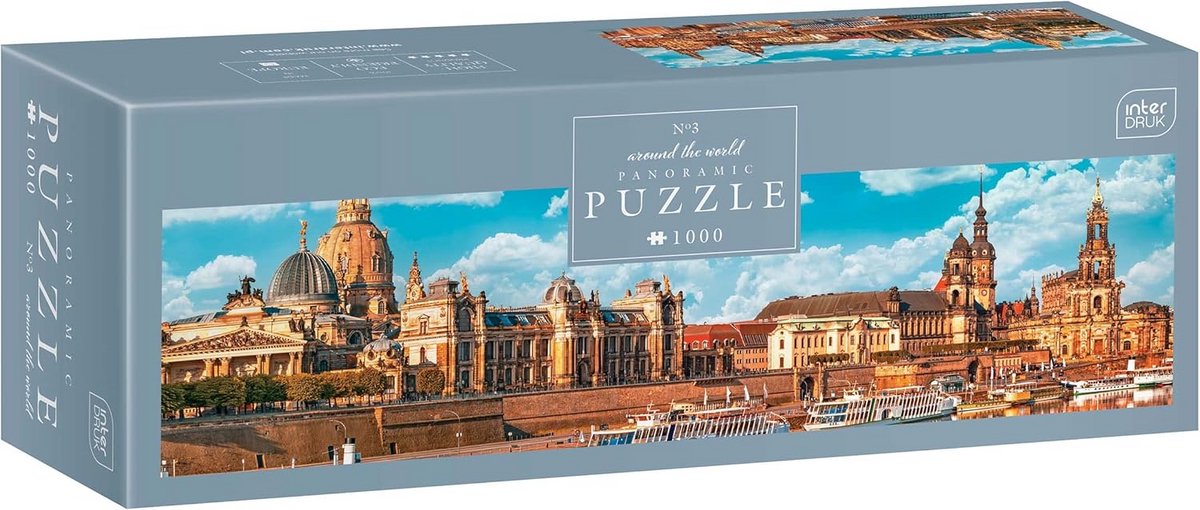 Panorama Puzzel 1000 Stukjes voor Volwassenen - Wereldreis Thema