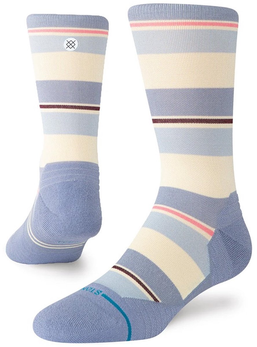 Stance dames freshtek infiknit run sokken milo light crew blauw & geel