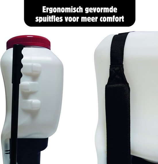 Core® Rugspuit - Onkruidspuit Eenvoudige Pompfunctie Met Verstelbaar Mondstuk - Plantensproeier - Rood/Wit - 28cm x 28cm x 13cm van core — afbeelding 4