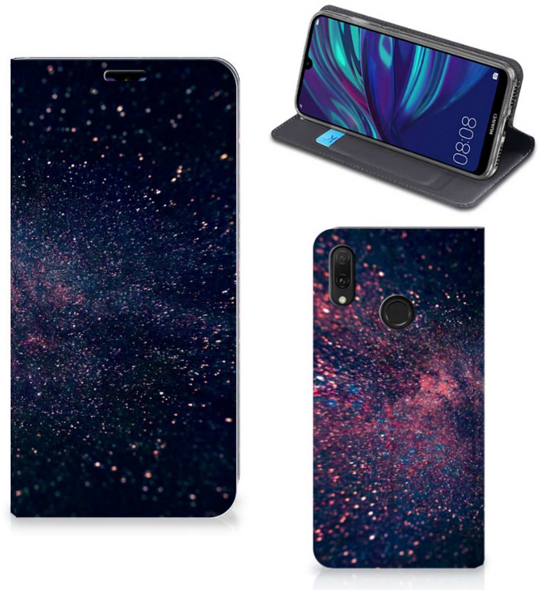 Huawei Y7 hoesje Y7 Pro (2019) Stand Case Stars
