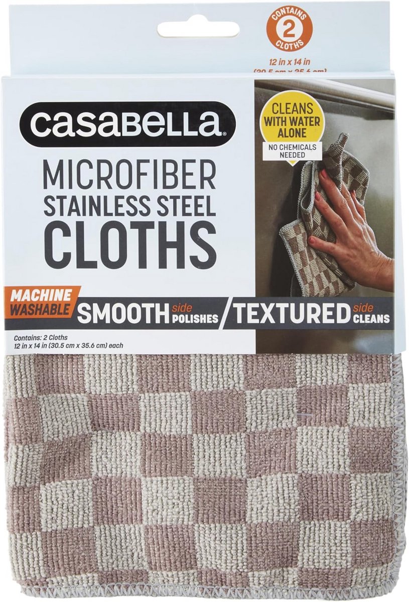 Microfiber Reinigingsdoeken 12" x 14" - Tweekleurig Pack van 2