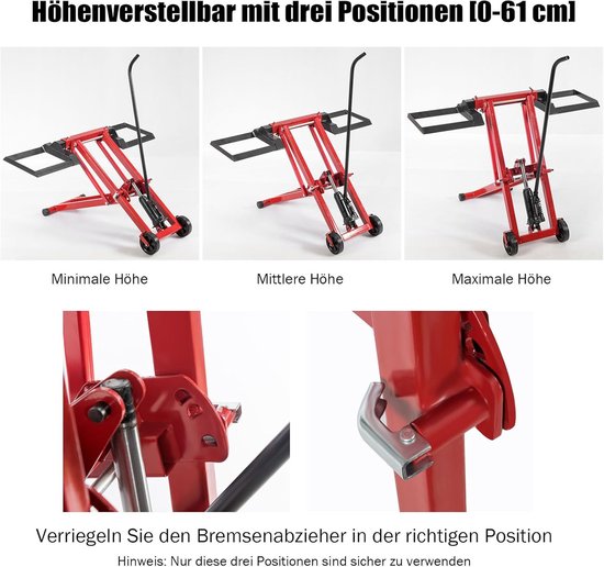 Gazontractor lifter met verstelbare hoogtes en grote draagkracht — afbeelding 4