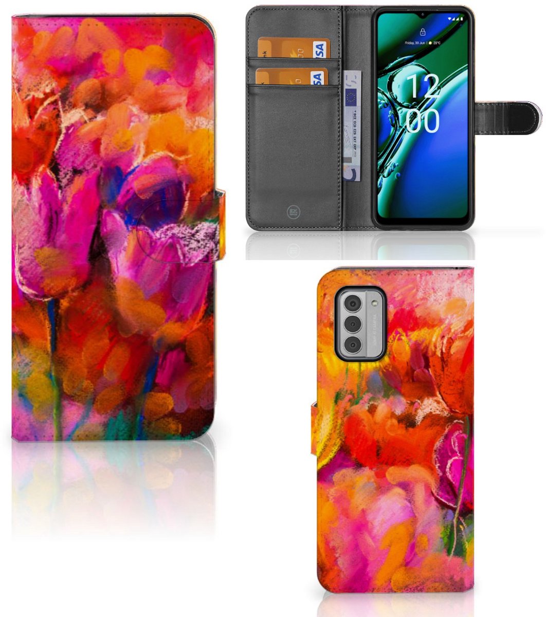 Book Case voor Hoesje Nokia G42 Tulips