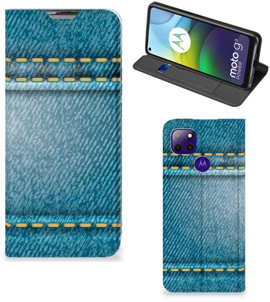Motorola Moto G9 Power Hippe Standcase Jeans