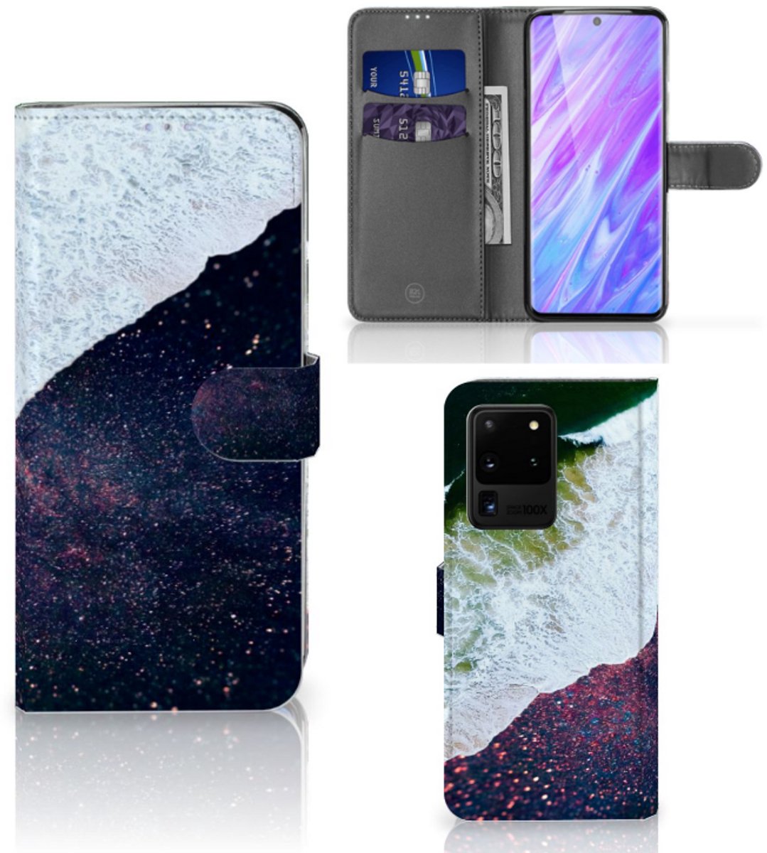 Samsung Galaxy S20 Ultra Book Case Sea in Space