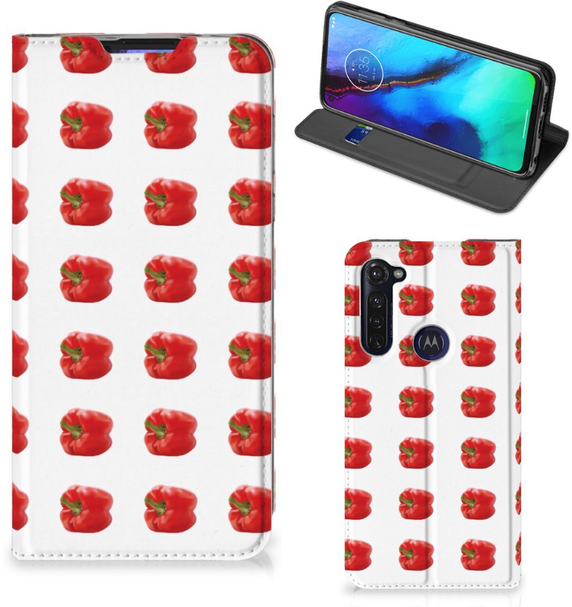 Motorola Moto G Pro Flip Style Cover Paprika Red